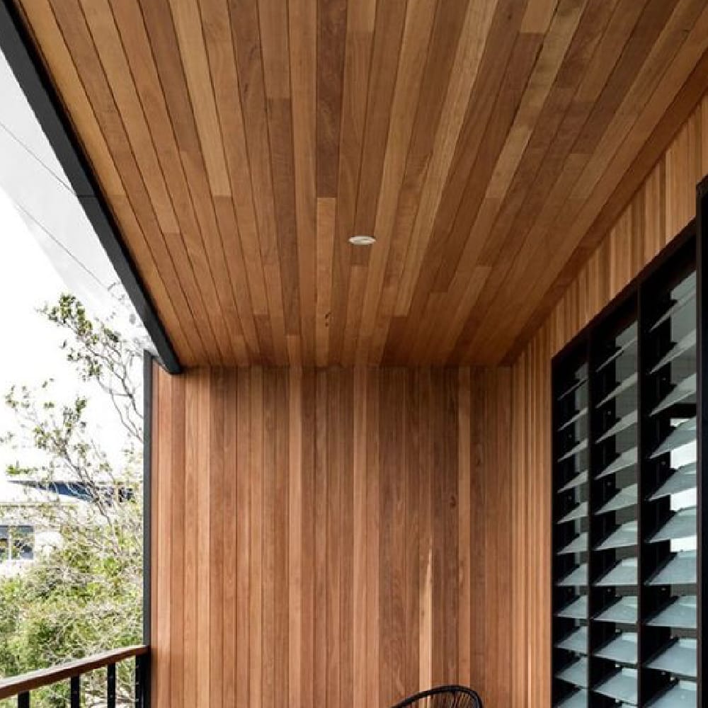 timber wall and ceiling